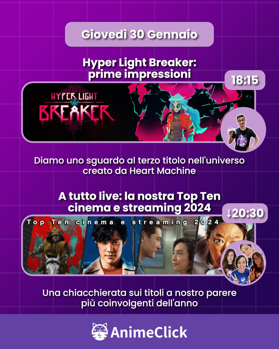 AnimeClick su Twitch: programma dal 27 gennaio al 2 febbraio